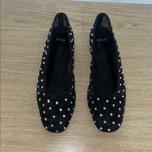 Mango Studded Mesh Flats - Picture 1 of 6